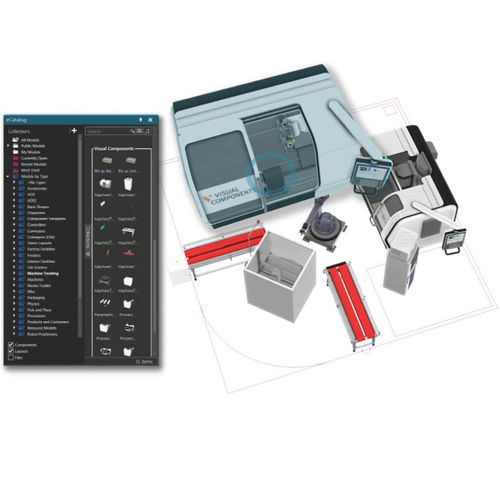 Software de simulación - ESSENTIALS - Visual Components.com - de diseño / de automatización / de edición