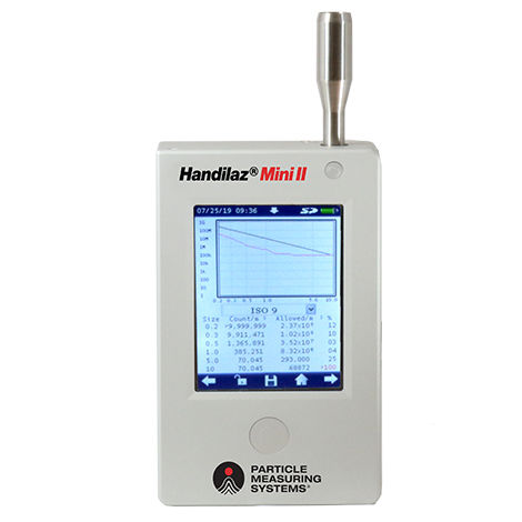 Contador de de partículas aéreas de aire - Handilaz® Mini II - Particle Measuring Systems - digital / electrónico / para sala blanca