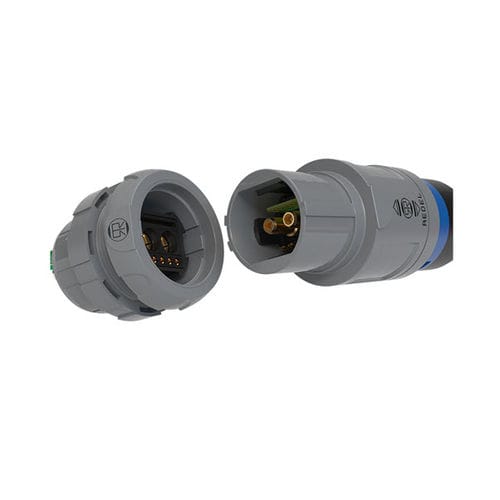 Conector híbrido - REDEL MP Series - LEMO - de fibras ópticas / circular / de extensión-retracción