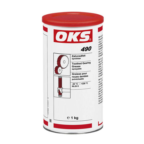Grasa de lubricación - 490 - OKS Spezialschmierstoffe GmbH - a base de aceite mineral / para engranajes / para corredera
