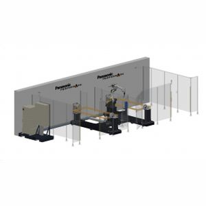 Célula robotizada de soldadura al arco - PerformArc H-Frame series - Panasonic Robot & Welding system solutions - para centro de mecanizado