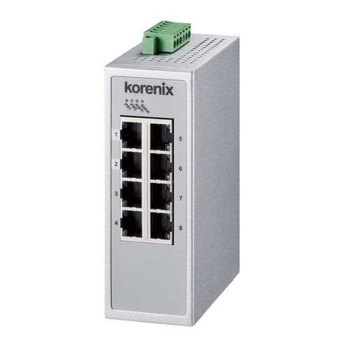 Conmutador Ethernet administrable - JetLink 2308 - Korenix Technology - 8 puertos / 10/100BaseT(X) / de nivel 2