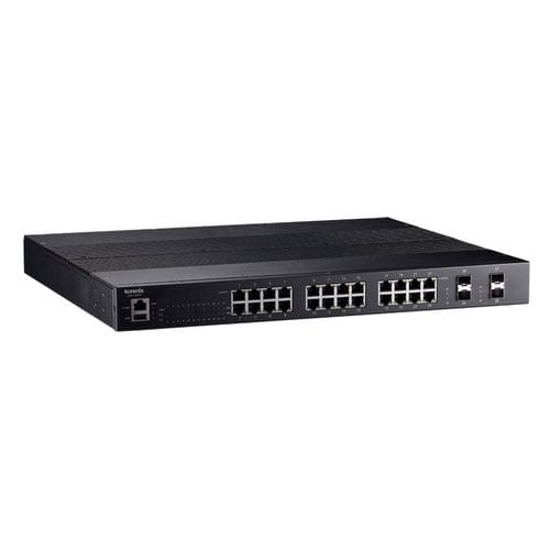 Conmutador Ethernet administrable - JetNet 7628X-4F  - Korenix Technology - 28 puertos / 4 puertos de fibra óptica / Gigabit Ethernet