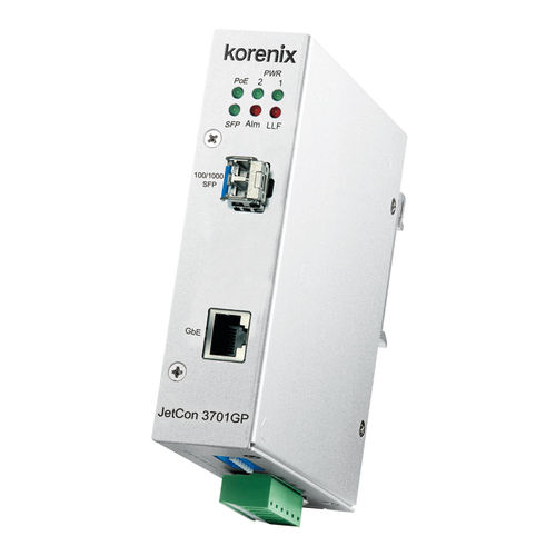 Convertidor de medios - JetCon 3701GP-U - Korenix Technology - Ethernet media / Gigabit Ethernet / industrial