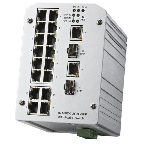 Conmutador Ethernet no administrable - JetNet 3018G V3  - Korenix Technology - 16 puertos / gigabit / RJ45