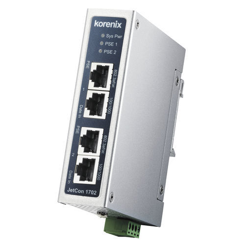Convertidor de medios - JetCon 1702 - Korenix Technology - Ethernet / industrial / de alimentación Ethernet