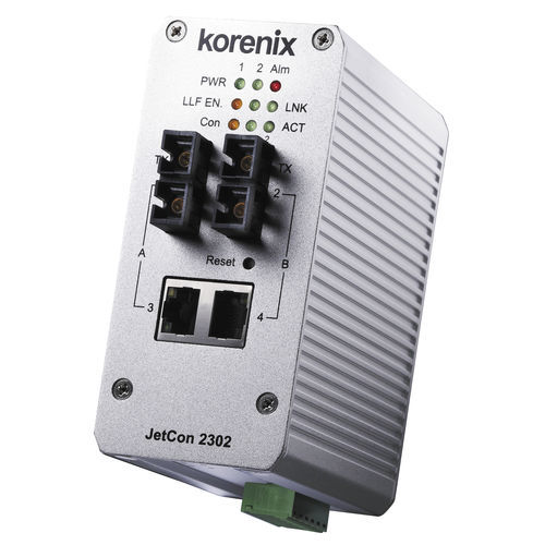Convertidor de medios - JetCon 2302 - Korenix Technology - Ethernet / de fibras ópticas / industrial