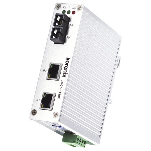 Convertidor de medios - JetCon 1302 - Korenix Technology - Ethernet / de fibras ópticas / en riel DIN
