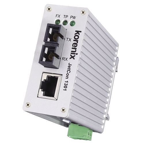 Convertidor de medios - JetCon 1301 - Korenix Technology - Ethernet / de fibras ópticas / EtherCAT