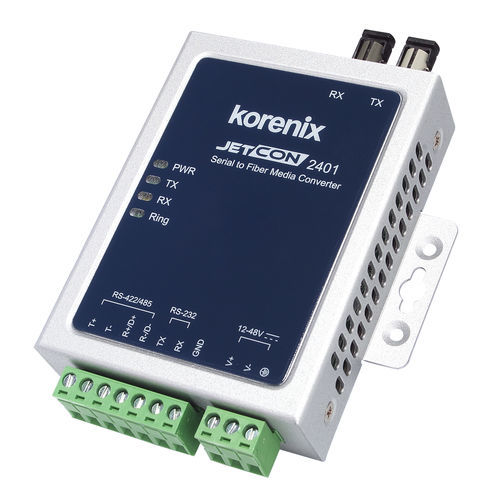 Convertidor de medios - JetCon 2401 - Korenix Technology - PTP / en serie / de fibras ópticas