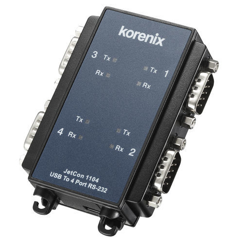 Convertidor digital - JetCon 1104 - Korenix Technology - RS-232 / USB / universal