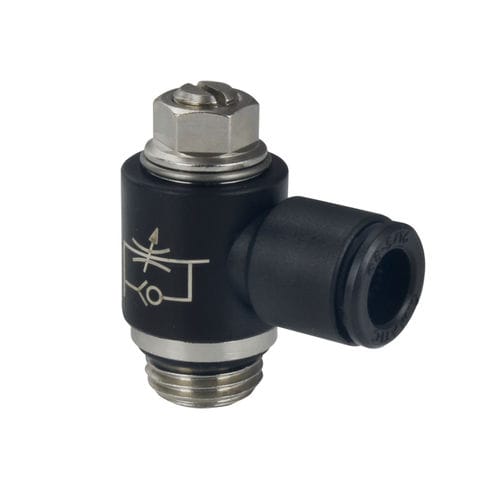 Racor de control de caudal - MV 38 - C.Matic S.p.A. - neumático / de rosca / push-in