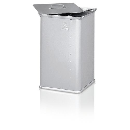 Cubo de basura de aluminio - 4 series - ZARGES - de residuos industriales / de reciclaje / con tapa