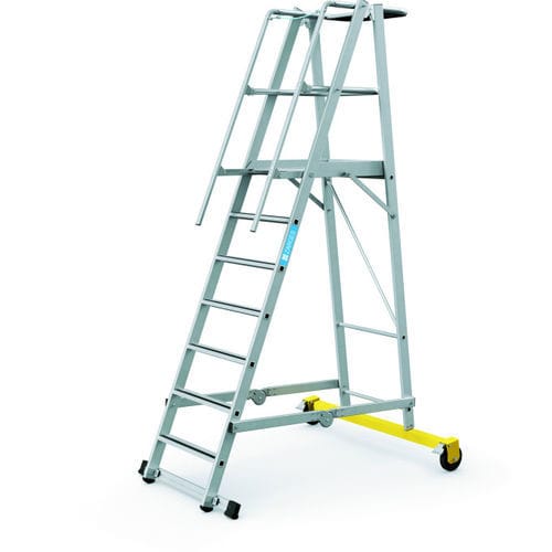 Escalera de aluminio - ZAP Safemaster Plus S  - ZARGES - plegable / de plataforma / para almacén