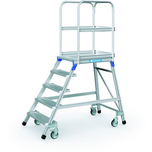 Escalera de aluminio - 4197 series  - ZARGES - móvil / de plataforma / para almacén
