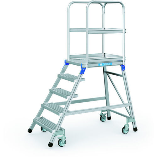 Escalera de aluminio - 4195 series - ZARGES - de plataforma / móvil / para almacén