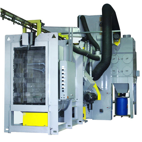 Granalladora con gancho - Monorail 42×66 - LS Industries - de 12 turbinas / para metal / automática