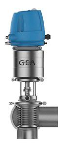 Válvula de globo - VARIVENT® N series - GEA Tuchenhagen - con control neumático / de cierre / para agua