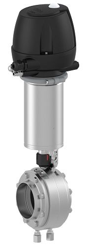 Válvula de mariposa - T-smart 9 series - GEA Tuchenhagen - con control neumático / antimezcla / para alimentos líquidos y bebidas