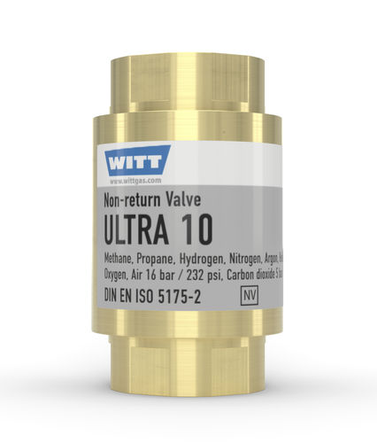 Válvula anti-retorno para gas - ULTRA 10 - WITT-Gasetechnik - DIN / roscada / desatascadora