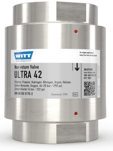 Válvula anti-retorno para gas - ULTRA 42 - WITT-Gasetechnik - DIN / de acero inoxidable / de latón