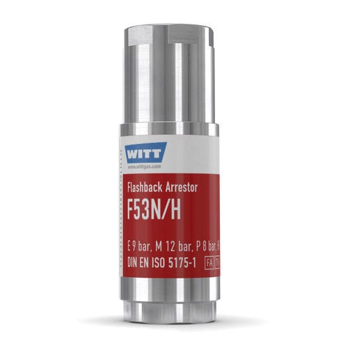 Antirretorno parallamas para la industria química - F53N/H-ES - WITT-Gasetechnik - para la industria del vidrio / para hidrógeno / para reguladores de presión