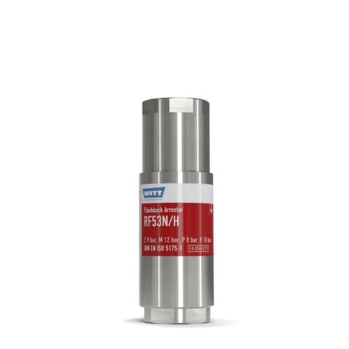 Antirretorno parallamas para la detección de productos químicos - RF53N/H-ES - WITT-Gasetechnik - de laboratorio / para la industria del vidrio / para hidrógeno