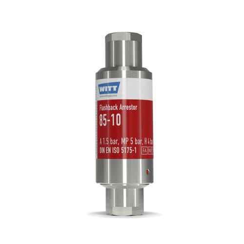Antirretorno parallamas con válvula antirretorno - F85-10N-ES - WITT-Gasetechnik - de proceso / de laboratorio / para la industria química