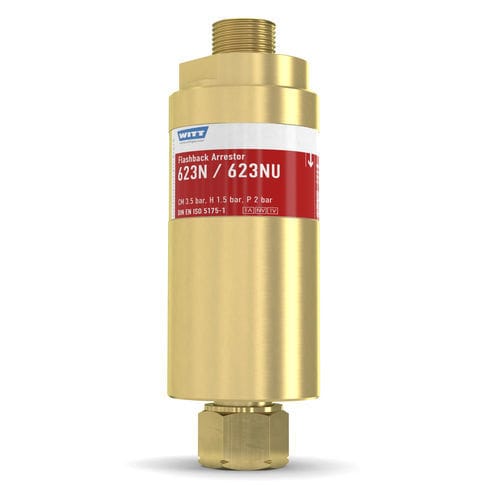 Antirretorno parallamas para aplicaciones geotérmicas - 623N/NU - WITT-Gasetechnik - para la industria del vidrio / para hidrógeno / para operación de recorte y soldadura