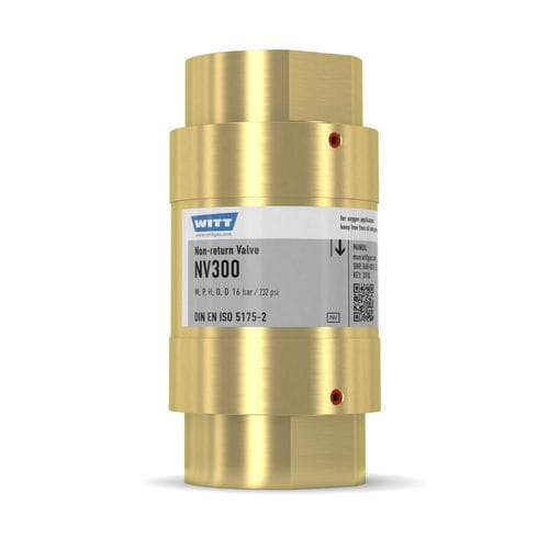Válvula anti-retorno para gas - NV300 - WITT-Gasetechnik - roscada / de protección / de latón