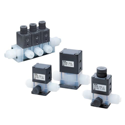 Válvula de membrana - LVC series - SMC PNEUMATIC - con control neumático / de control / para productos químicos