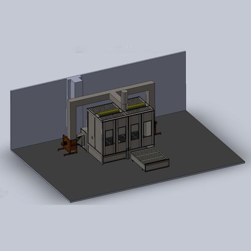 Cabina de pintura con filtro - Rainer Linz Oberflächentechnik gmbH - cerrada / automática