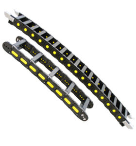 Cadena portacables parcialmente cerrada - Snaptrac - AMETEK Factory Automation - de nailon / con separadores