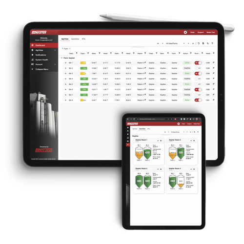 Software de medición - AgriView&trade; - BinMaster - de seguimiento / de almacenamiento / de gestión de existencias