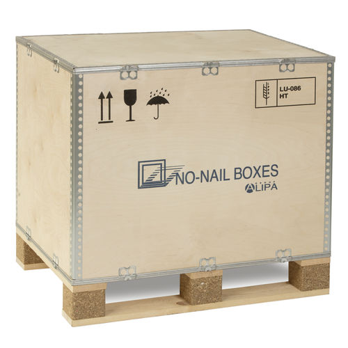 Caja-palé de un solo uso - ISIBOX 66 - NO-NAIL BOXES - de contrachapado / para almacenamiento / de transporte
