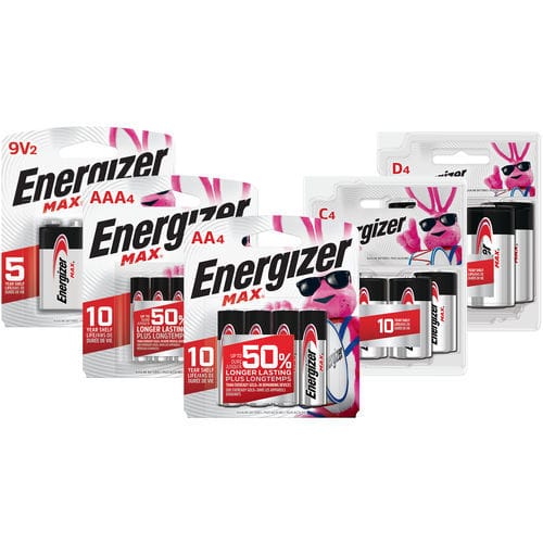 Batería alcalina - MAX ® - Energizer Holdings Inc. - tipo AA / tipo D / tipo AAA