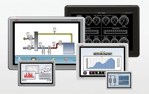 Interfaz de operador con pantalla táctil - 800 - ABB Control Systems - empotrable / LCD / IP65