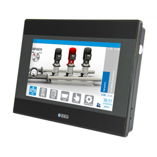 HMI con pantalla táctil - VISUAL2E - SENECA | AUTOMATION INTERFACES - empotrable / 800 x 480 / ARM Cortex-A8