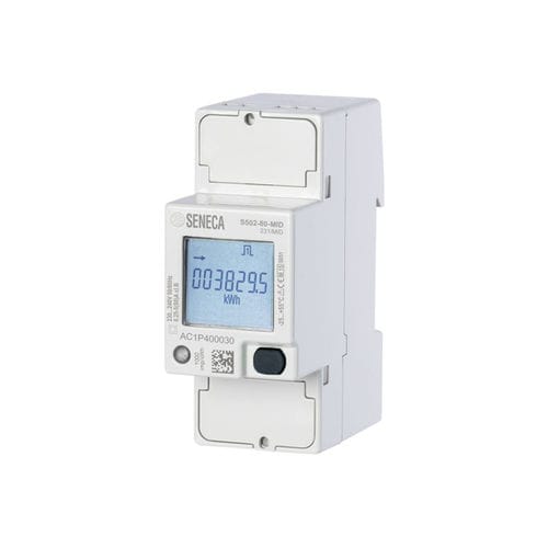 Contador de energía eléctrica monofásico - S502-80 series - SENECA | AUTOMATION INTERFACES - en riel DIN / con pantalla LCD / Modbus