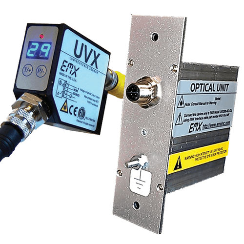 Detector óptico - UVX TIN-SIDE MINI - EMX Industries Inc. - de corriente / de cables / LED