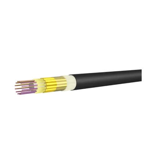 Cable óptico de datos - OPTIPACK - HUBER+SUHNER - de baja emisión de humos / autoextinguible / breakout