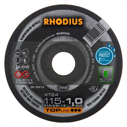 Disco tronzador para aluminio - XT24 - RHODIUS - de acero / fino