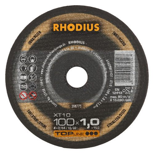 Disco tronzador de metal - XT10 - RHODIUS - de acero / fino