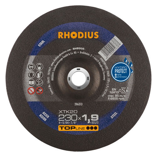 Disco tronzador de metal - XTK20 - RHODIUS - de acero / fino