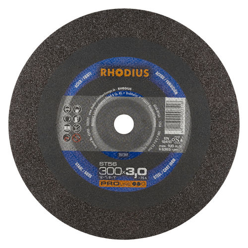 Disco tronzador de metal - ST56  - RHODIUS - de acero / para máquina fija