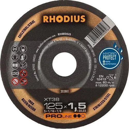 Disco tronzador de metal - 76113325 - RHODIUS - untrafino / para corte de precisión