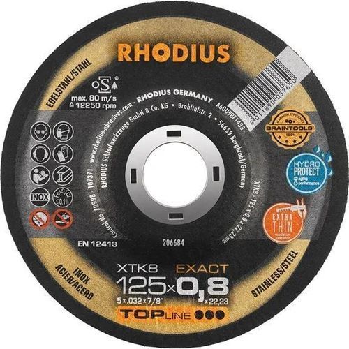 Disco tronzador para acero inoxidable - XTK8 - RHODIUS - untrafino