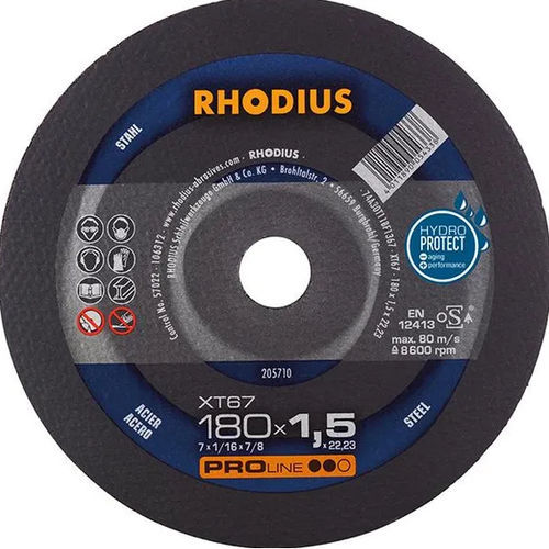 Disco tronzador para acero - XT67 - RHODIUS - para obra / para amoladora angular / para máquinas portátiles