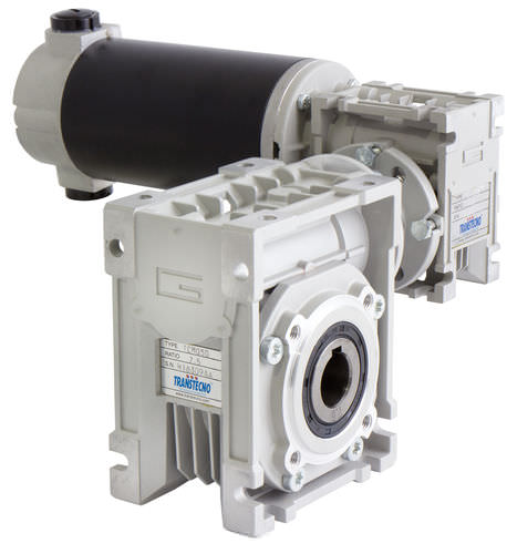 Motorreductor DC - 0.1 - 0.8 kW, 15 - 2 112 Nm | ECMM series - Transtecno - de tornillo sin fin / angular / con eje hueco