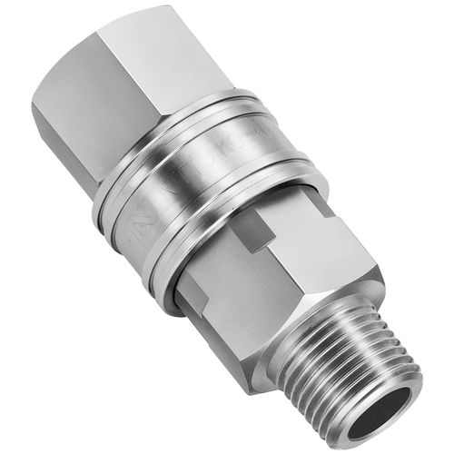 Racor hidráulico - TSP Cupla  - Nitto Kohki Europe - neumático / de encaje / de latón